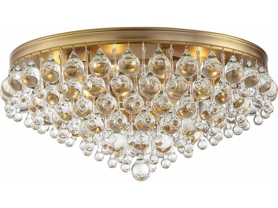 Calypso 6-Light Flush Mount Ceiling Light in Vibrant Gold