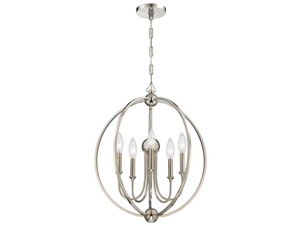 Sylvan 5-Light Chandelier in Polished Nickel