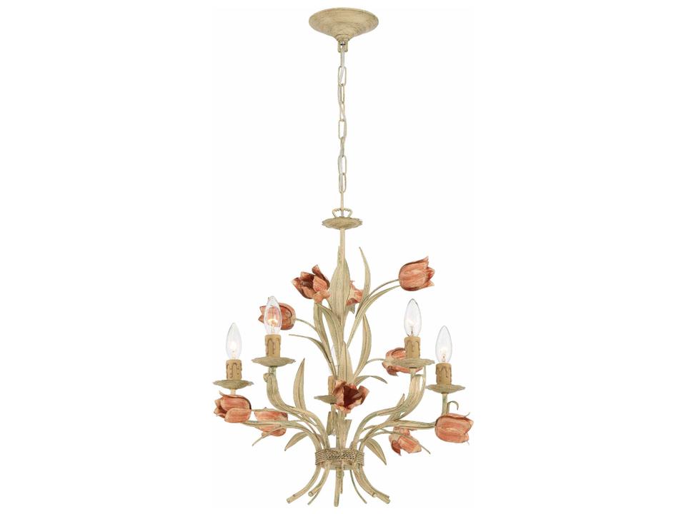 5-Light Southport Chandelier in Sage Rose Finish