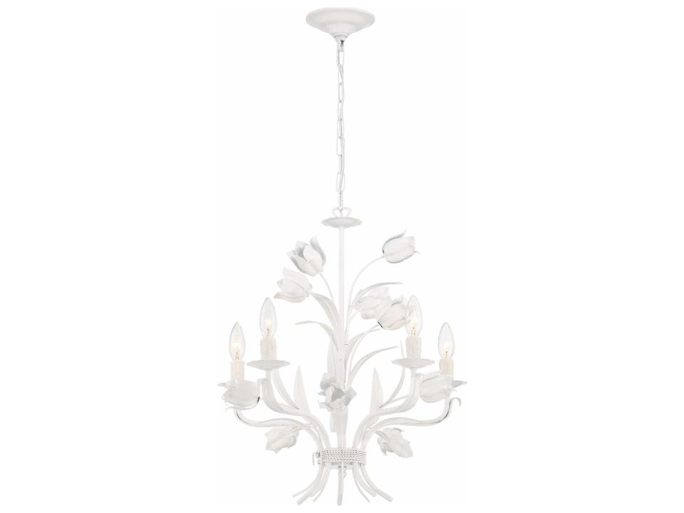 5-Light Southport Chandelier in Wet White Finish