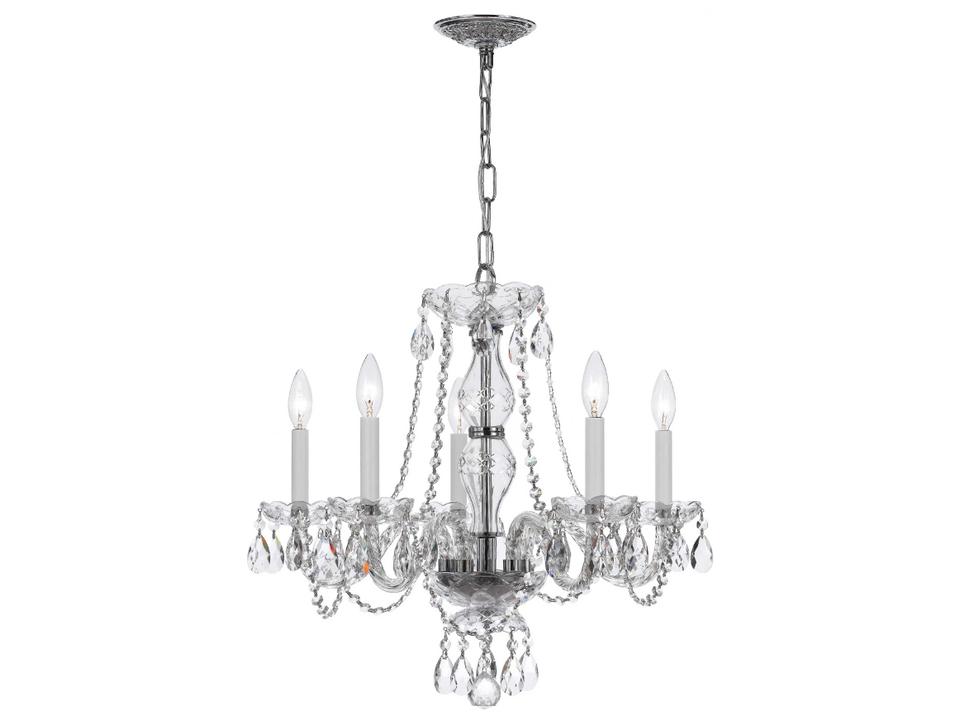 5-Light Traditional Crystal Chandelier with Hand Cut Crystals