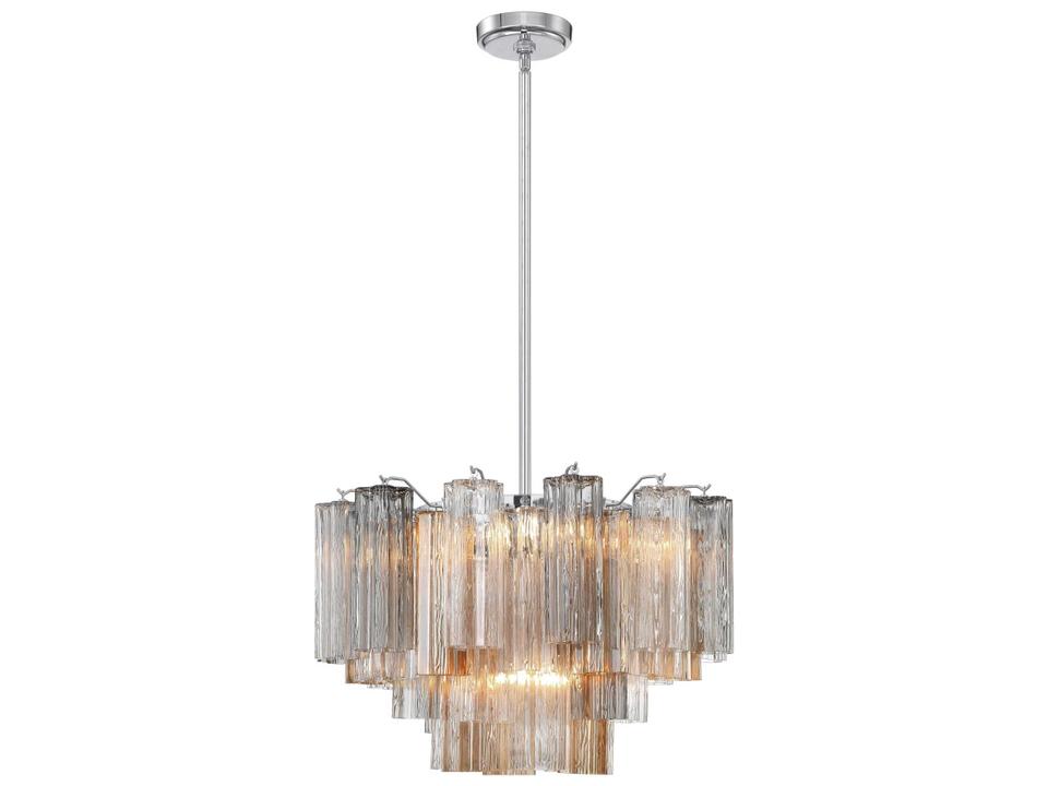 Addis 9-Light Chandelier with Tronchi Glass Tubes