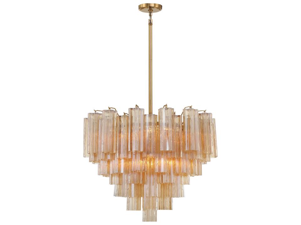 12-Light Addis Chandelier with Tronchi Glass