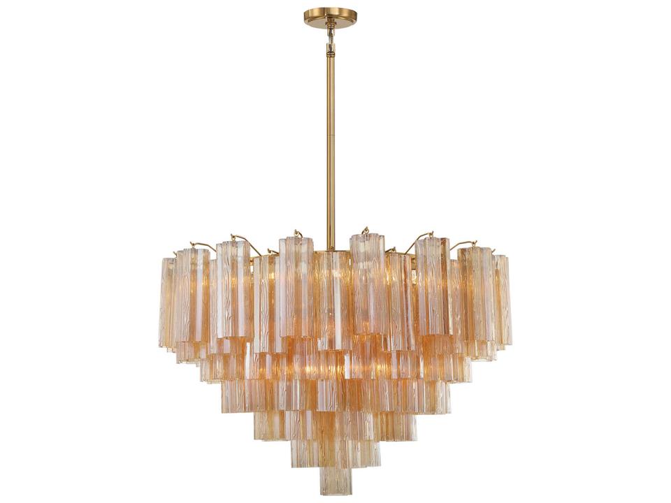 16-Light Addis Chandelier with Tronchi Glass