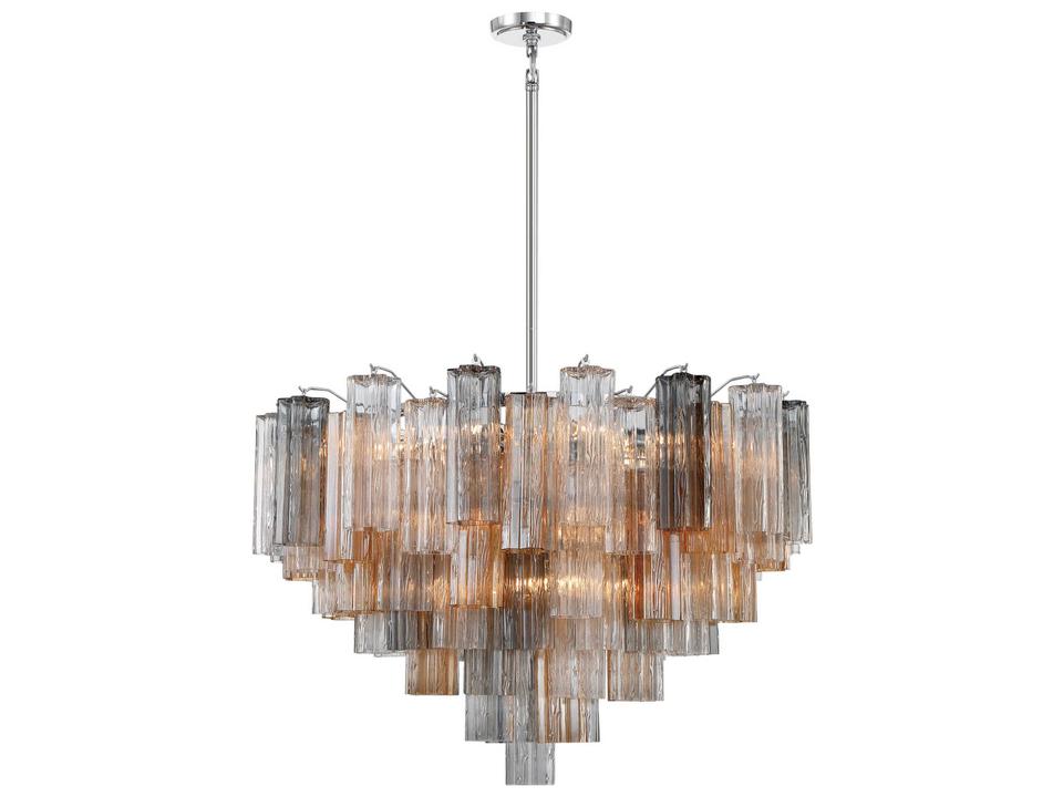 16-Light Addis Chandelier with Tronchi Glass