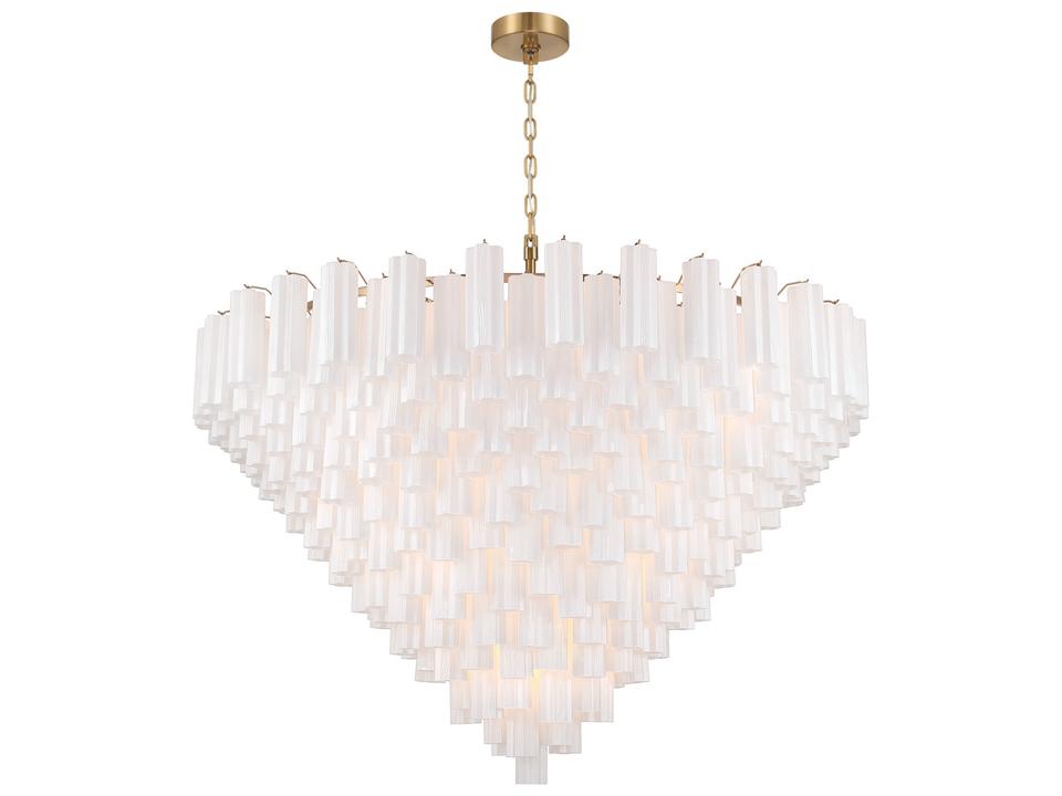 Addis 40-Light Tiered Chandelier with Tronchi Glass