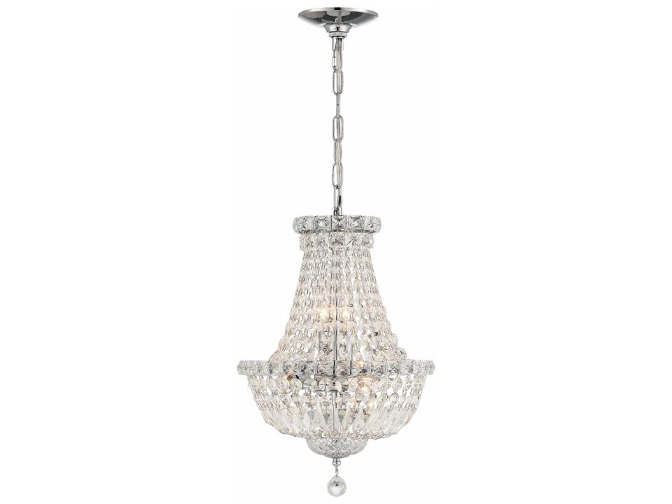 Roslyn 5-Light Mini Chandelier in Polished Chrome with Hand Cut Crystal