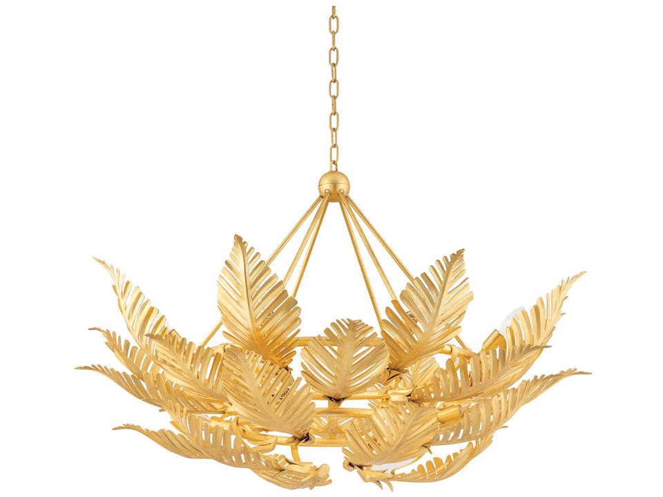 Tropicale 12-Light Gold Leaf Pendant Light by Martyn Lawrence Bullard