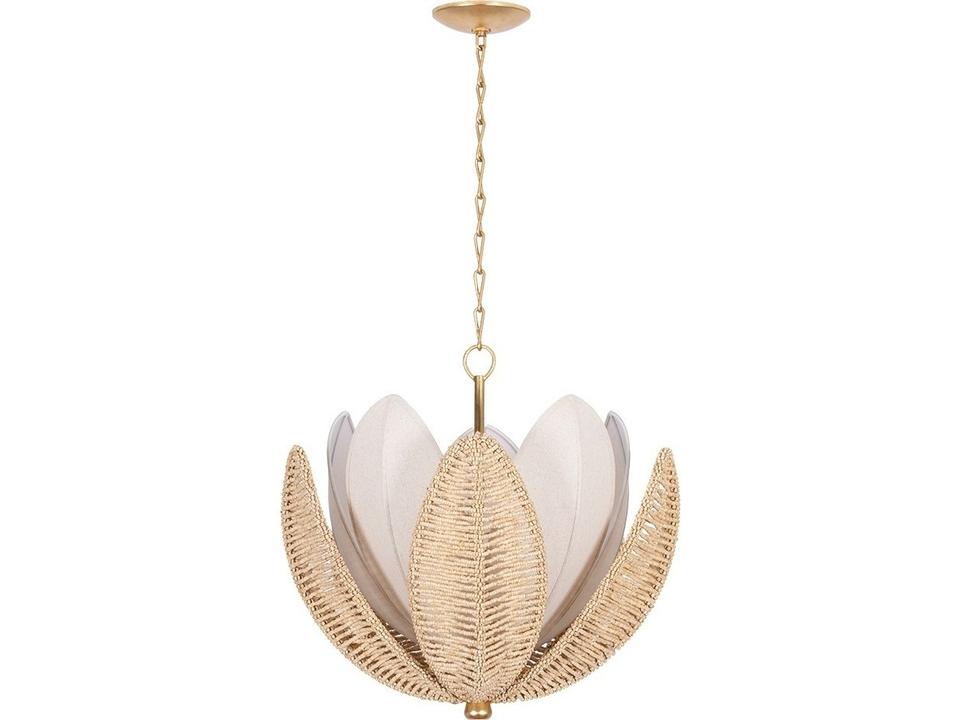 5-Light Costa Brava Chandelier in Vintage Gold Leaf