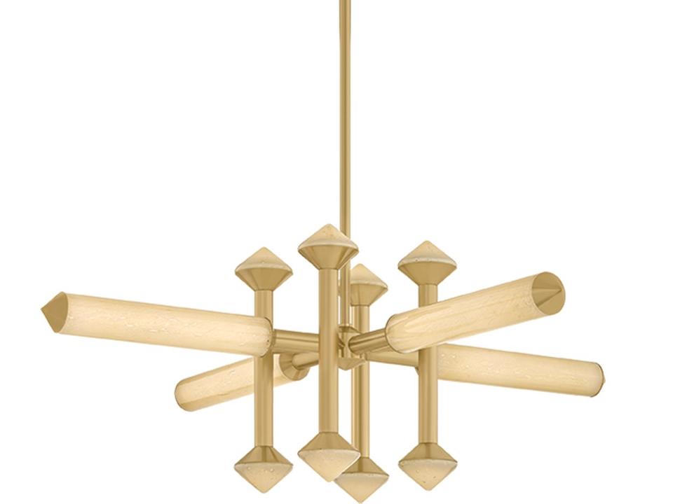 Hydra 12-Light Vintage Brass Gold Sputnik Chandelier