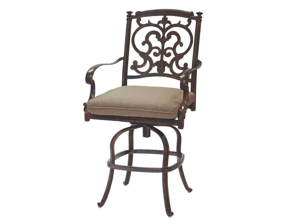 Santa Barbara Cast Aluminum Swivel Counter Height Stool