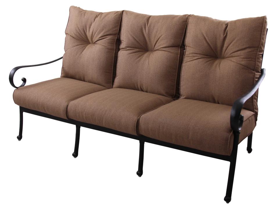 Santa Anita Cast Aluminum Sofa in Antique Bronze