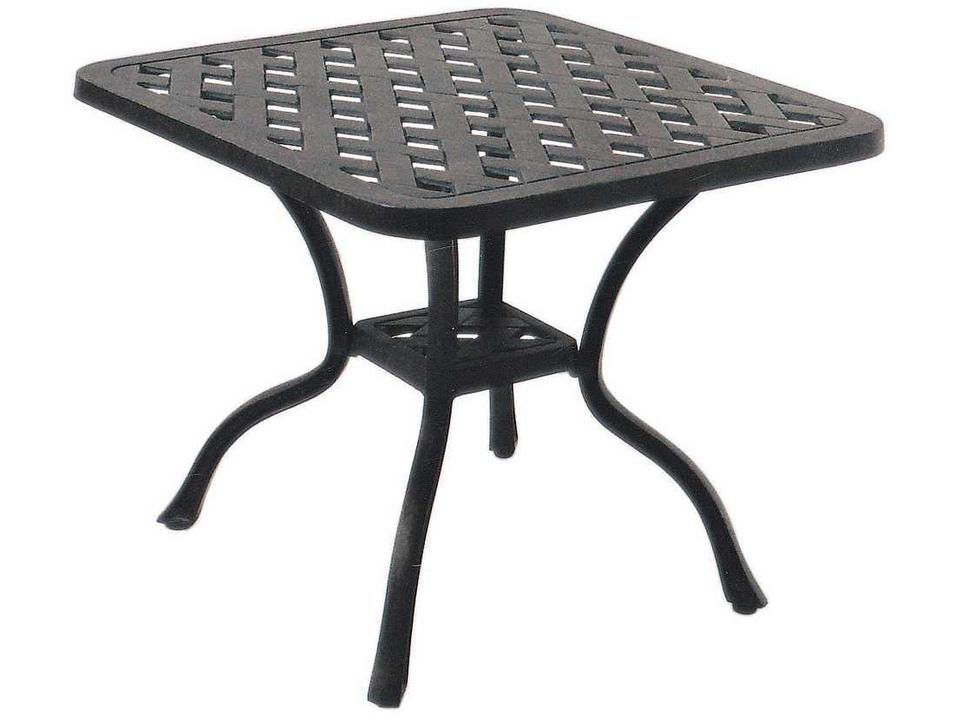 Darlee Series 30 21-Inch Square Cast Aluminum End Table in Antique Bronze
