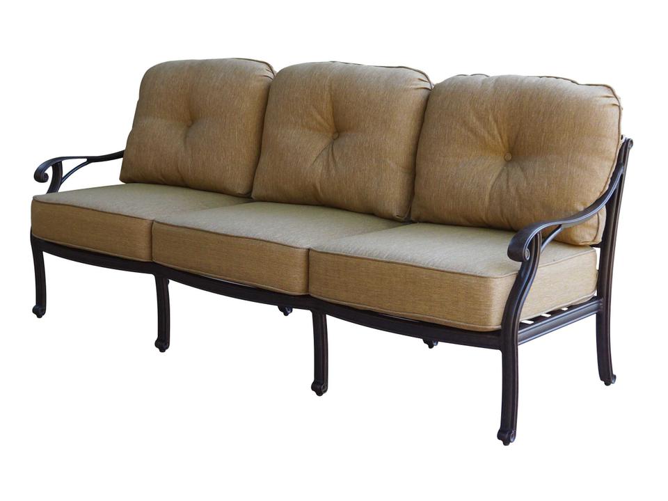 Nassau Cast Aluminum Sofa in Antique Bronze