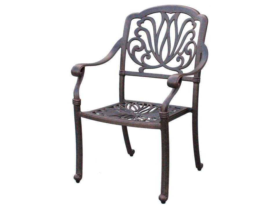 Elisabeth Cast Aluminum Dining Chair in Antique Bronze
