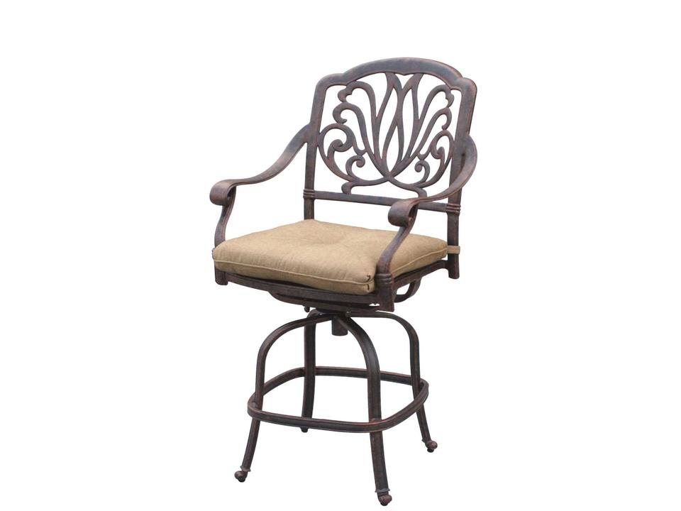 Elisabeth Cast Aluminum Swivel Counter Height Stool