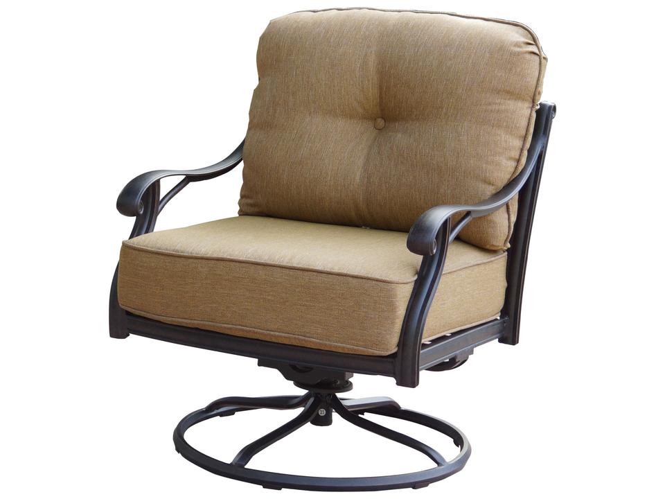 Nassau 4-Piece Swivel Rocker Lounge Chair Set in Antique Bronze