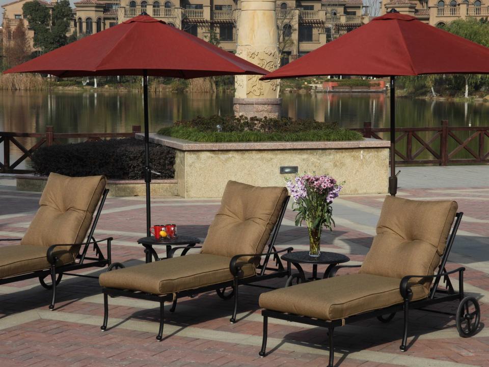 darlee patio umbrellas Amazon Umbrella Base iron base with cast aluminum cover Darlee Outdoor Living Accessories Collection