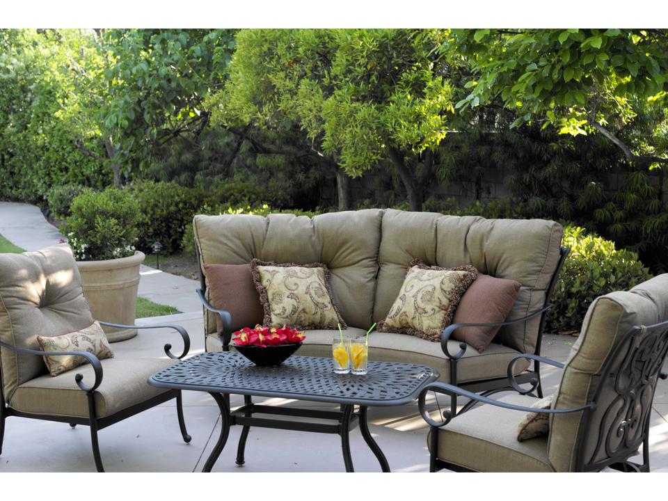 Santa Anita Antique Bronze Cast Aluminum Lounge Set