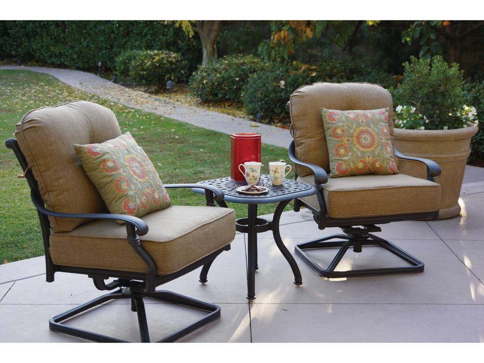 Santa Monica Antique Bronze Cast Aluminum Lounge Set