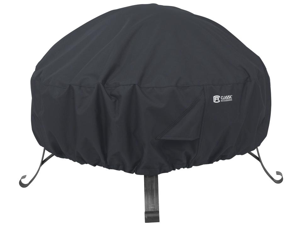 Classic Round Fire Pit Cover 30 Inch in Black