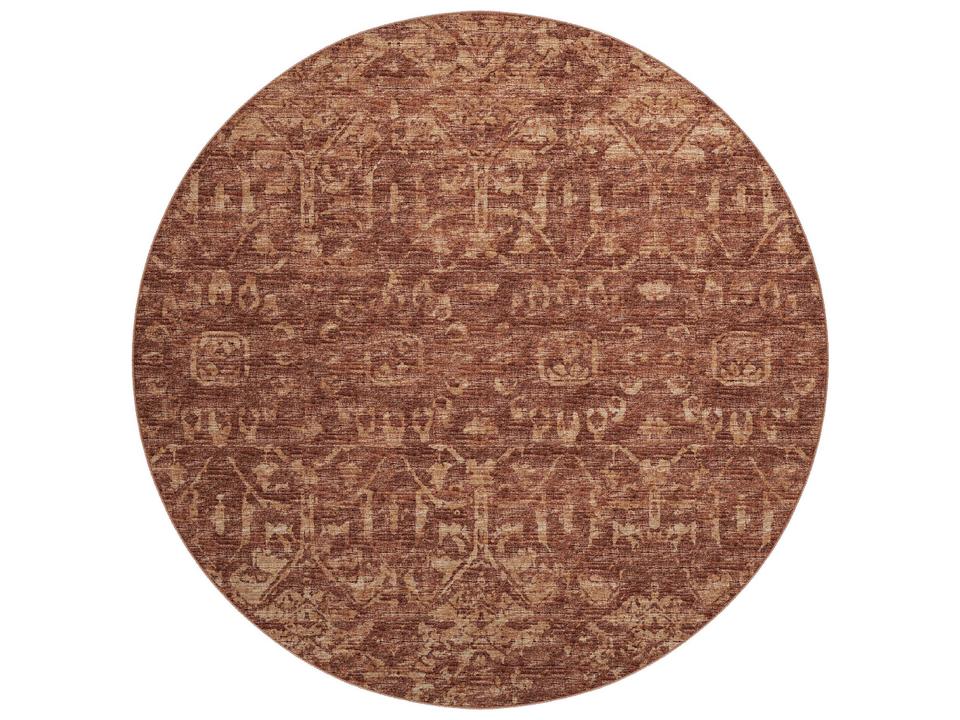 Aberdeen Floral 8-Foot Round Indoor Outdoor Area Rug