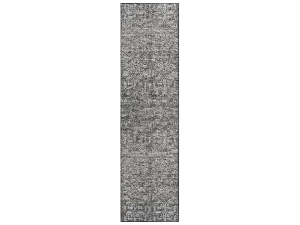 Aberdeen Floral Runner Area Rug in Graphite