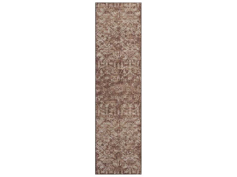 Aberdeen Floral Runner Area Rug in Mink