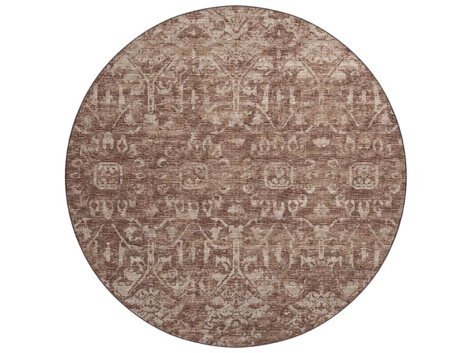 Aberdeen Floral Mink 8-Foot Round Area Rug