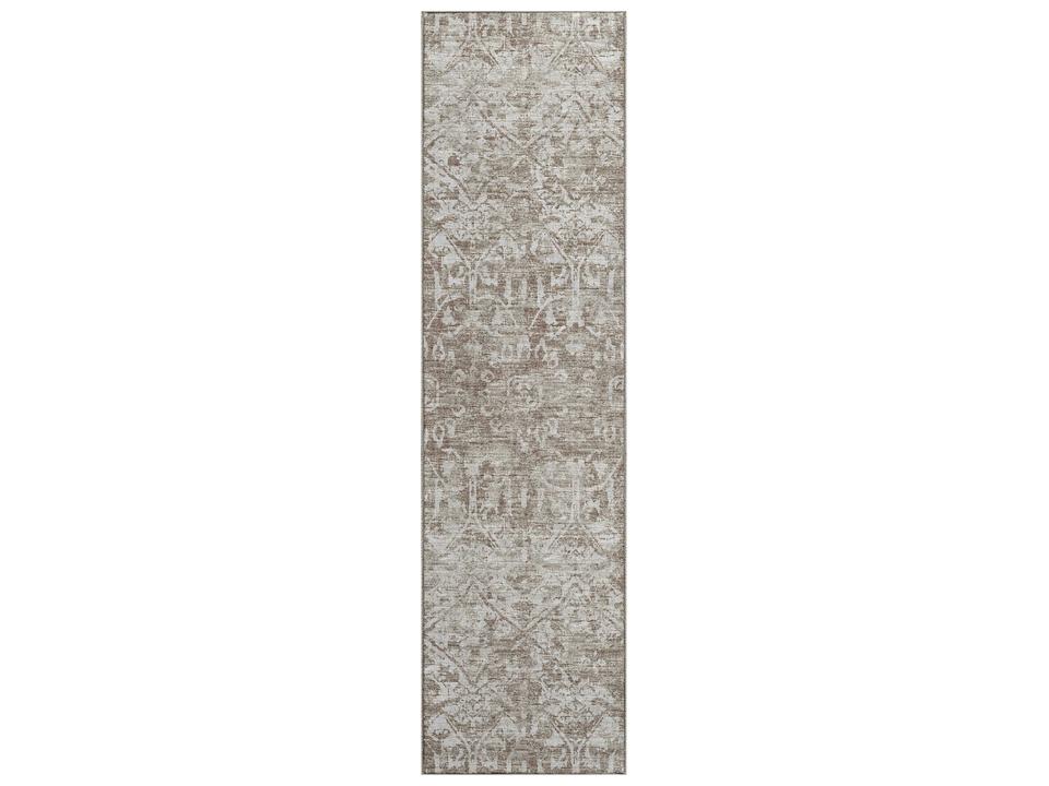 Aberdeen Floral Runner Area Rug in Mushroom