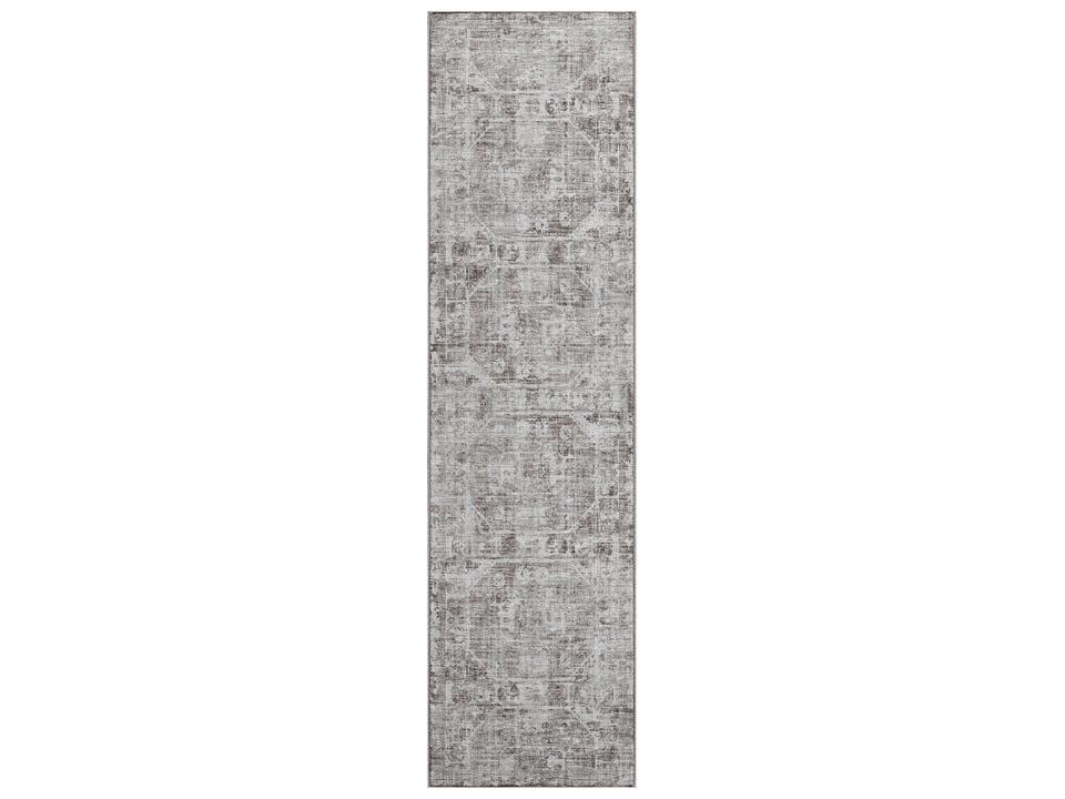 Aberdeen Floral Runner Area Rug in Coffee