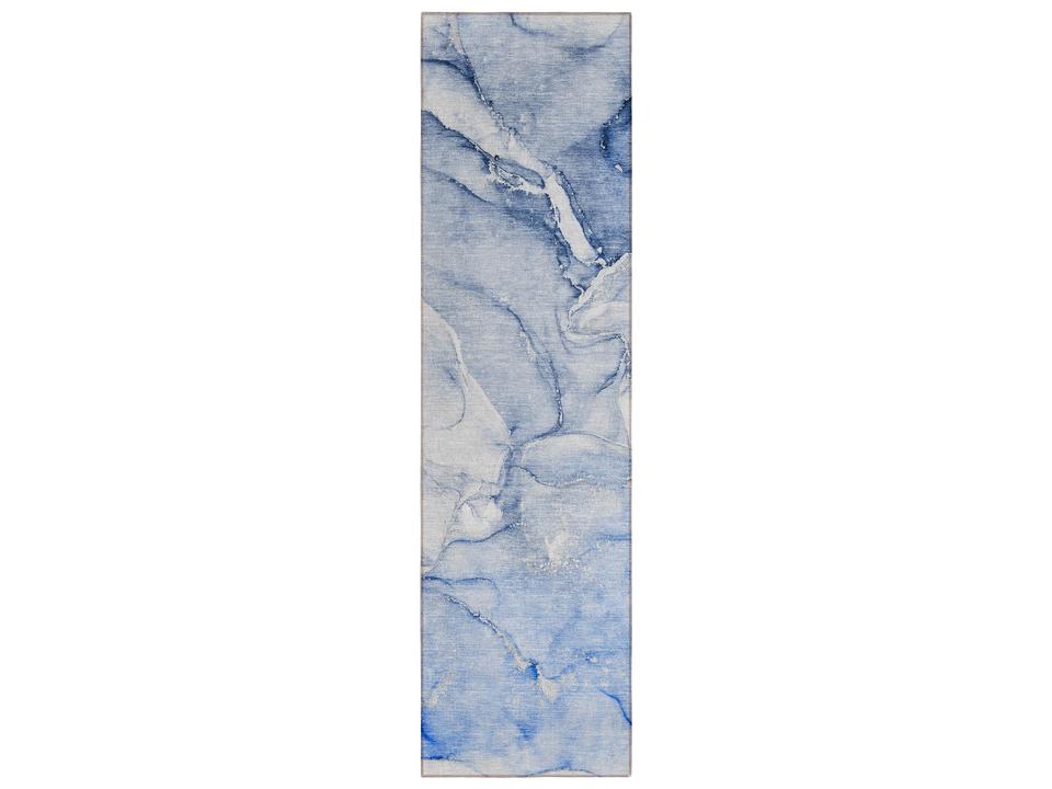 Chantille Geometric Runner Area Rug Machine Washable Indoor Outdoor in Navy