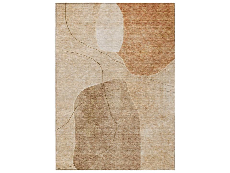 Chantille Abstract Runner Area Rug in Paprika
