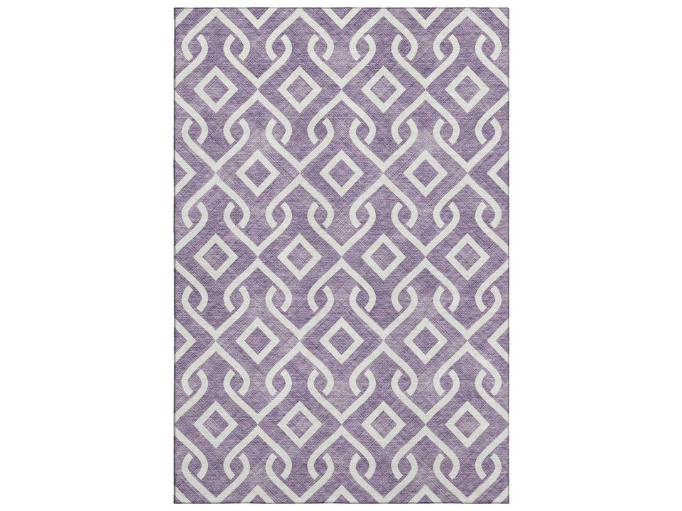 Mayfield Geometric Machine Made Area Rug in Purple