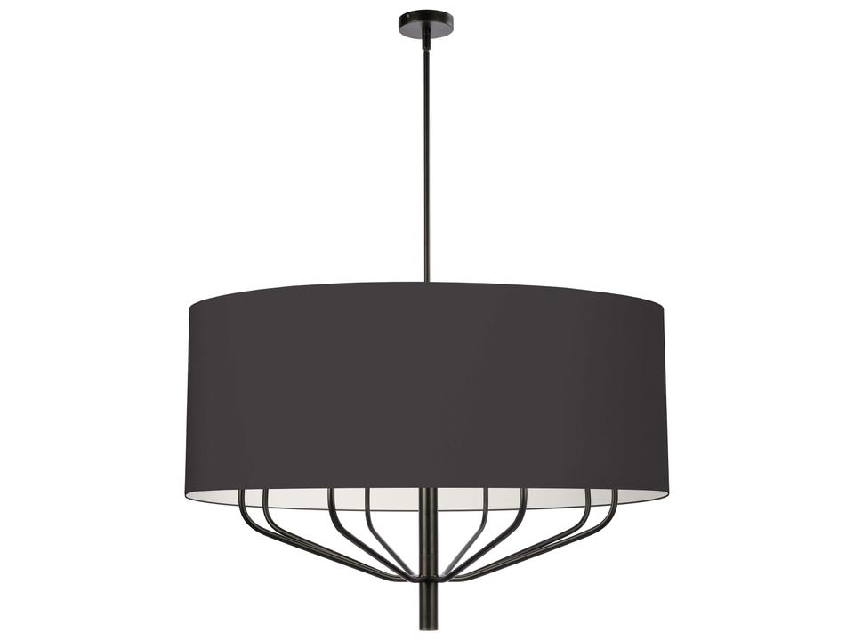 Eleanor 8-Light Matte Black Drum Chandelier