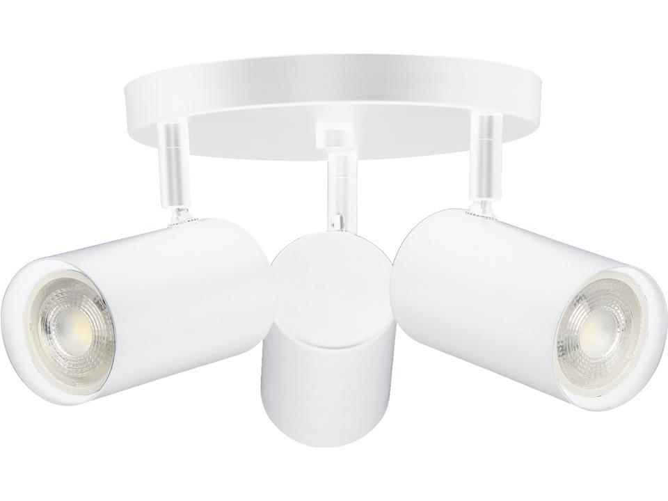 Taylor 3-Light Matte White Cylinder Track & Rail Light