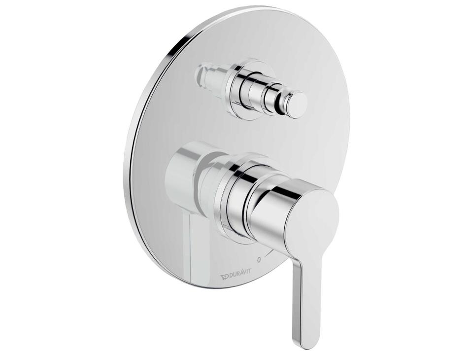 C.1 Chrome Pressure Balance Shower Trim with Dual Outlet and Lever Handle