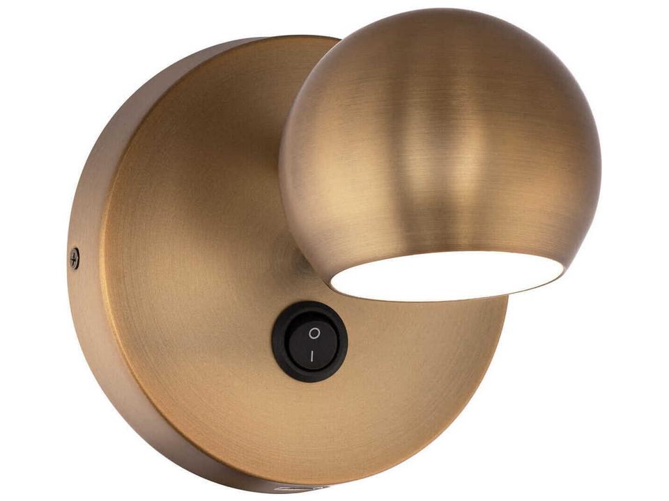 Duplex LED Wall Sconce with USB Port
