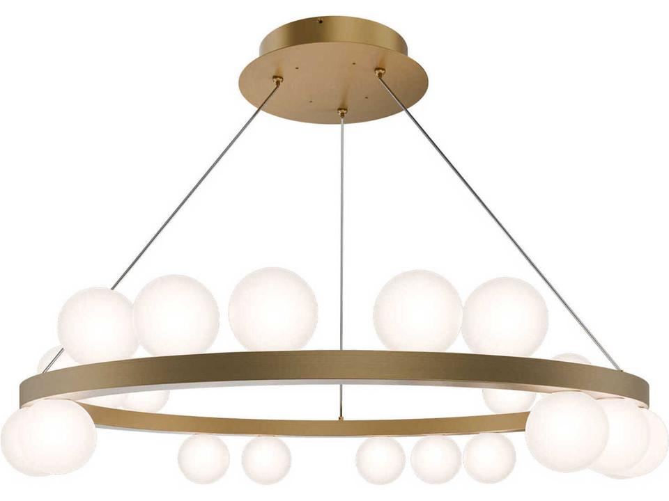 Carousel 21-Light Aged Brass Globe Round Chandelier