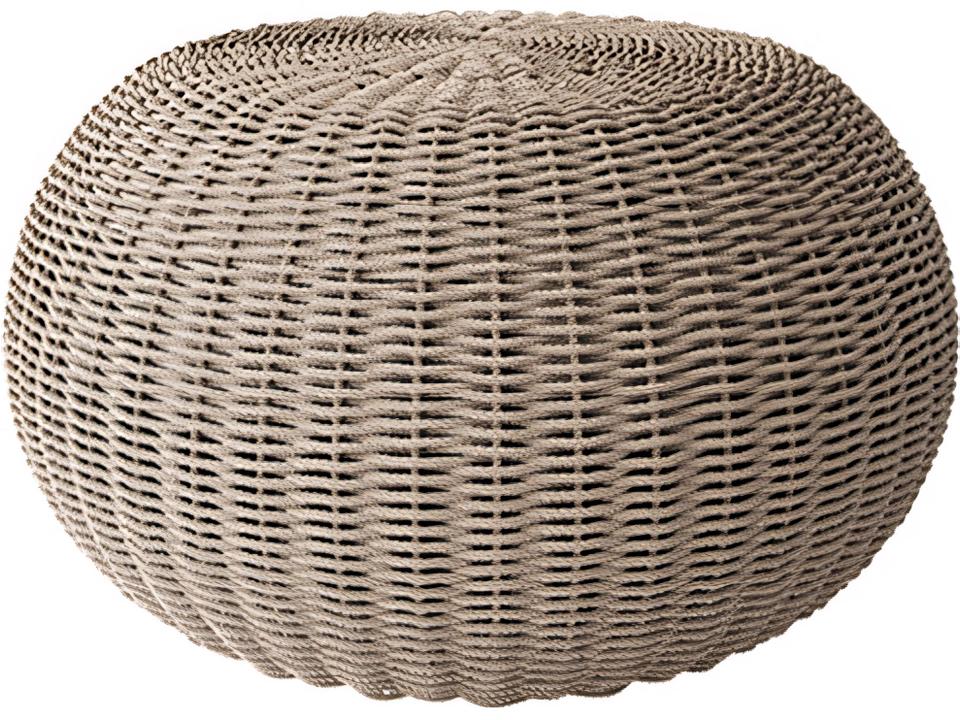 Cloud Woven Large Outdoor Pouf