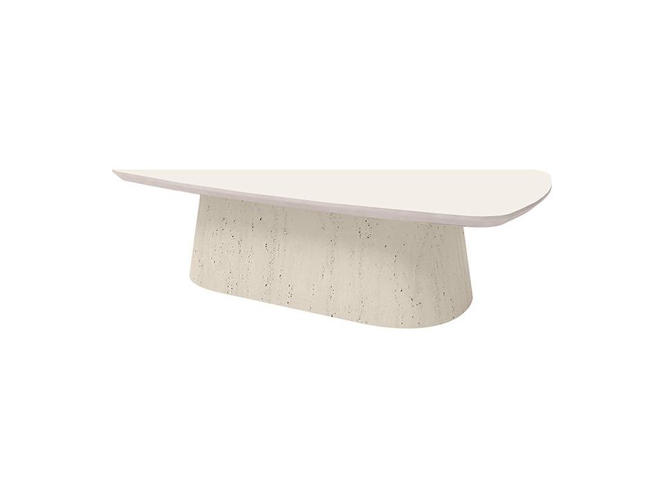 Pompano Rectangle Polystone Coffee Table in Timber Finish