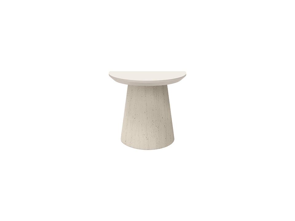 Pompano Outdoor Stone End Table Base in Shell Finish
