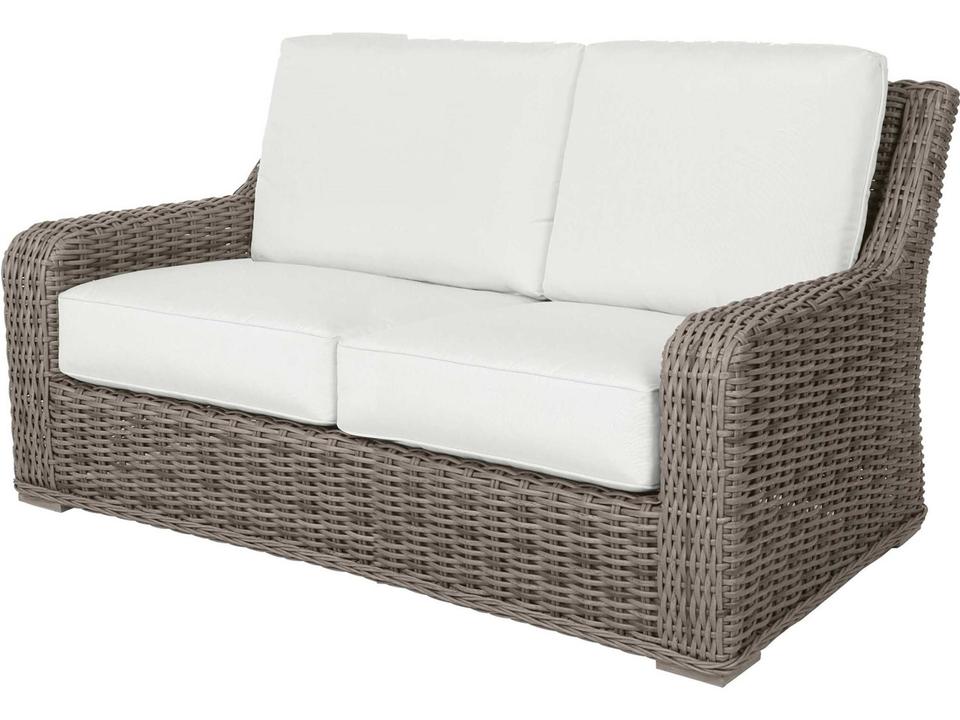 Laurent 62-Inch Hand-Woven HDPE Wicker Loveseat