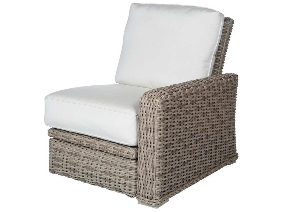 Laurent Wicker Left Arm Incliner Lounge Chair