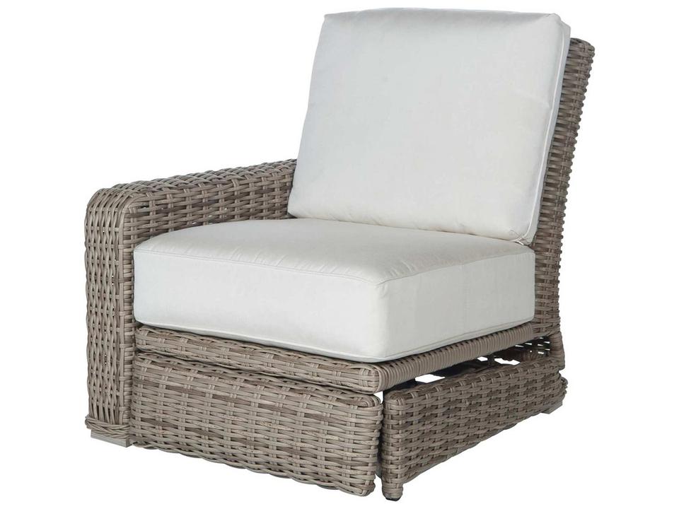 Laurent Wicker Right Arm Incliner Outdoor Lounge Chair