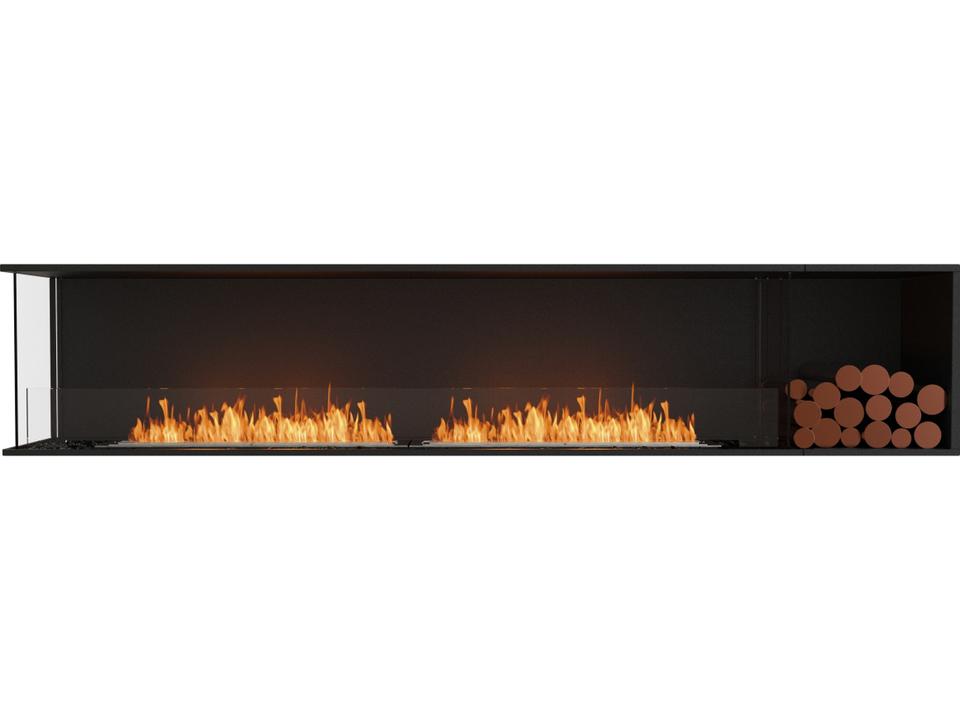 Flex 104LC Left Corner Bioethanol Fireplace in Black