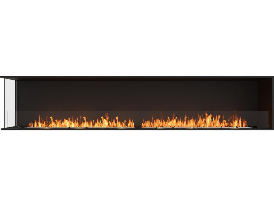 Flex 104LC Bioethanol Left Corner Fireplace Insert in Black