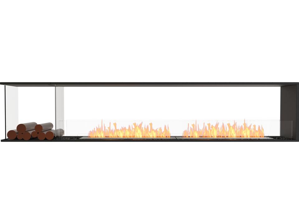 Flex 104PN Peninsula Bioethanol Fireplace Insert with Left Decorative Box