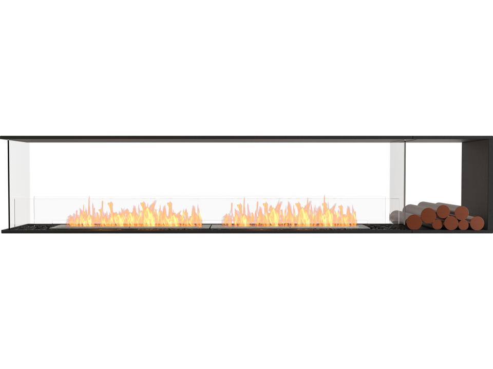 Flex 104PN Peninsula Bioethanol Fireplace Insert with Decorative Box Right