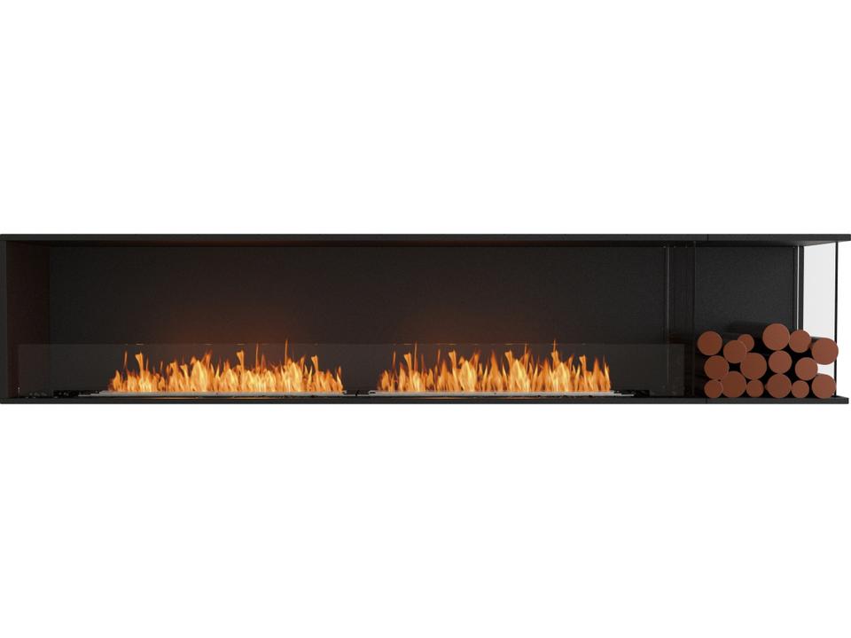 Flex 104RC Right Corner Bioethanol Fireplace Insert in Black